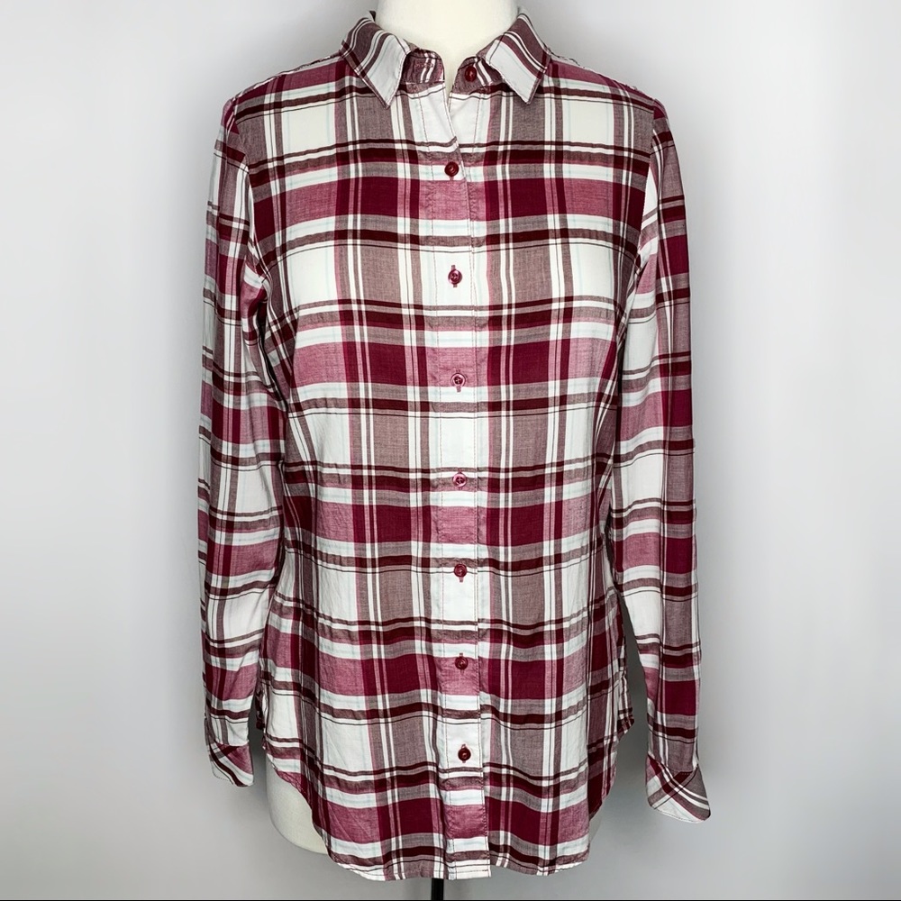 KUHL Plaid Button Up Size Medium